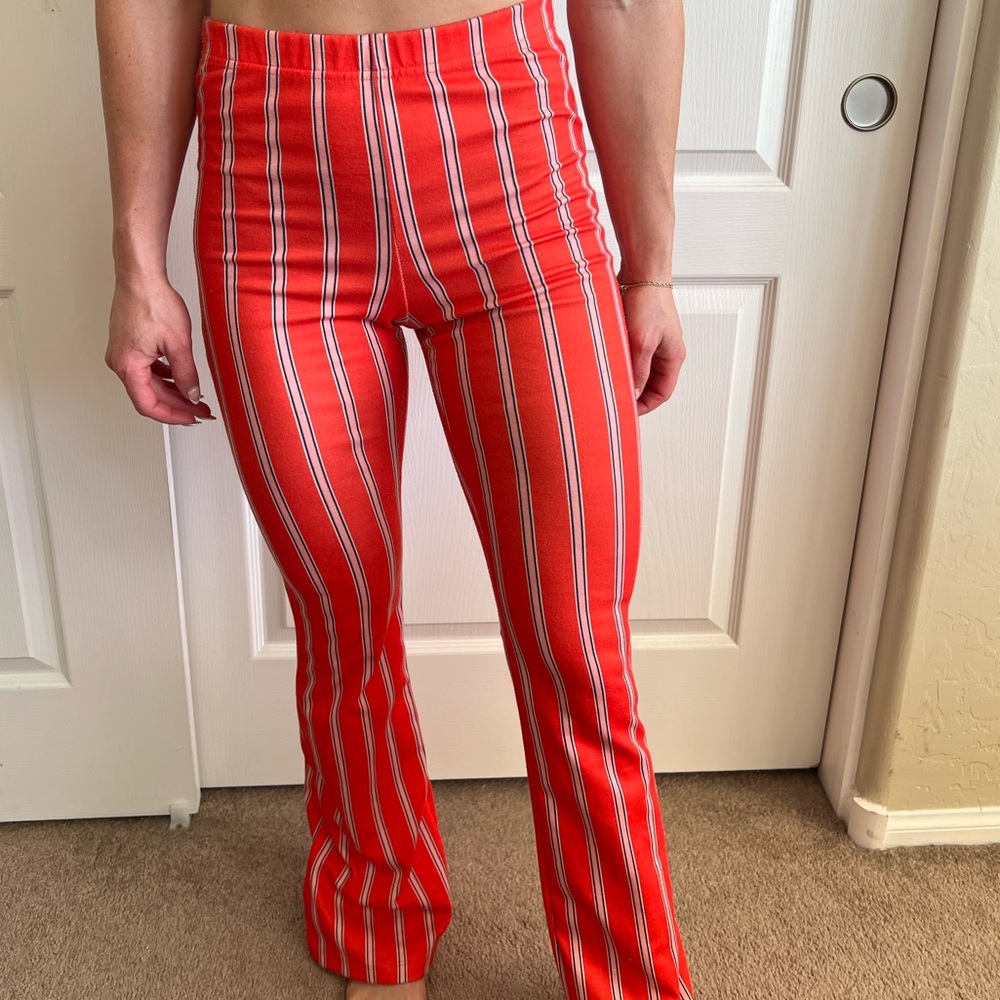 Striped palazzo flare bell bottom pants
